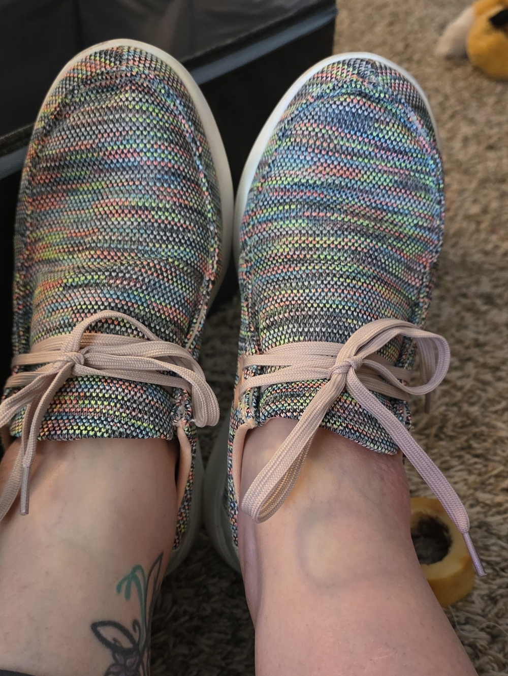 Ortho Comfort 8.5 Breathable Multicolor Knit Lace-Up Women’s Sneakers